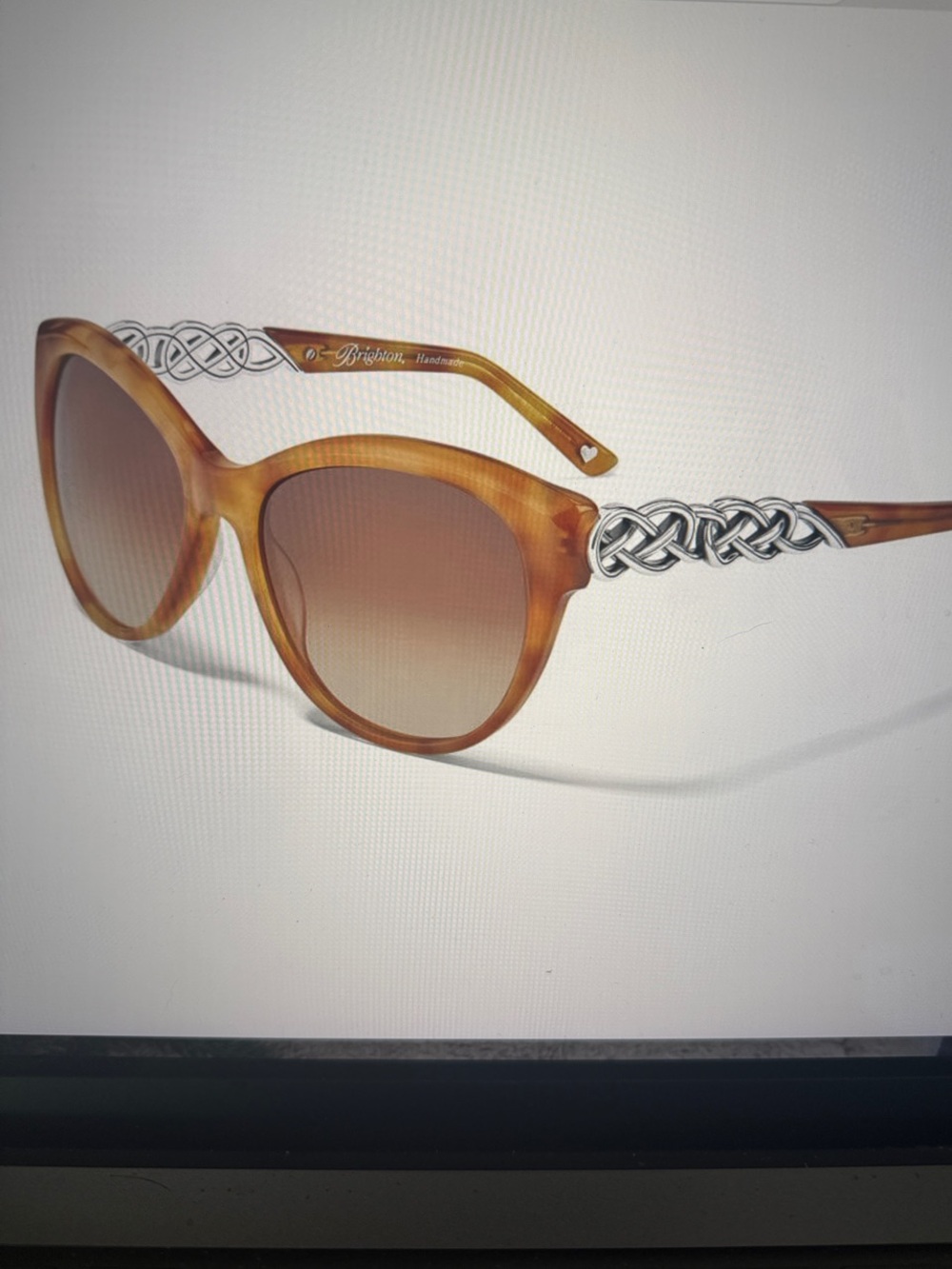 🕶️🆕☀️Brighton Interlok Braid Amber Sunglasses NWT